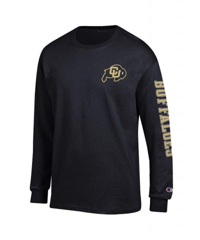 Men's Black Colorado Buffaloes Team Stack Long Sleeve T-shirt $27.99 T-Shirts