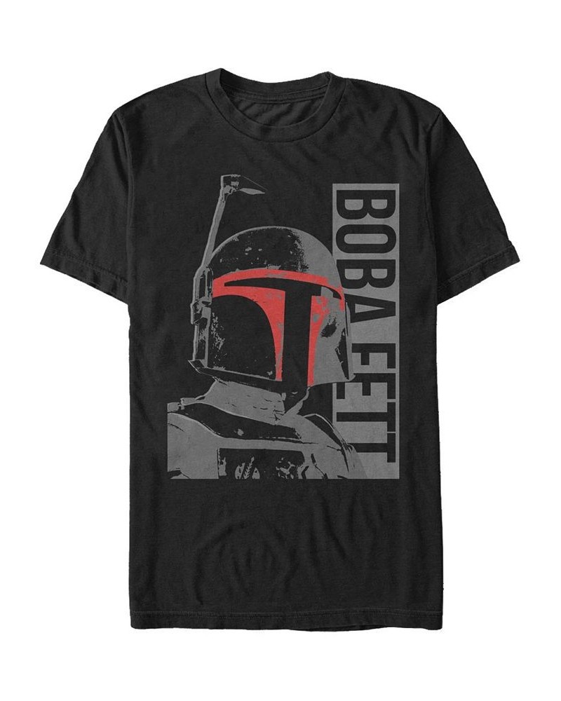 Star Wars Men's Classic Boba Fett Helmet Highlights Short Sleeve T-Shirt Black $19.24 T-Shirts