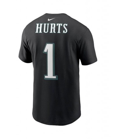 Men's Jalen Hurts Black Philadelphia Eagles Player Name Number T-shirt $18.90 T-Shirts