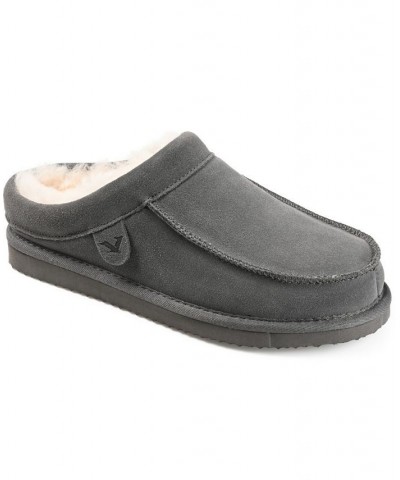 Men's Oasis Moccasin Clog Slippers Gray $34.80 Shoes