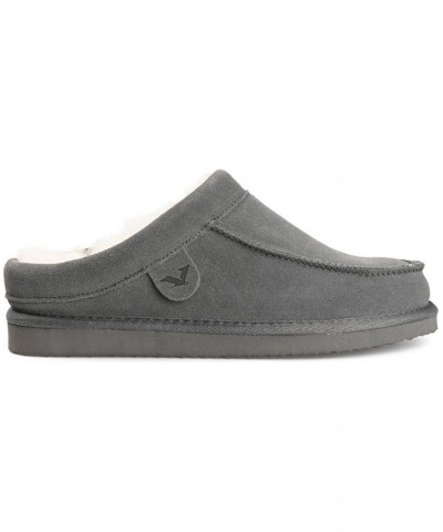 Men's Oasis Moccasin Clog Slippers Gray $34.80 Shoes