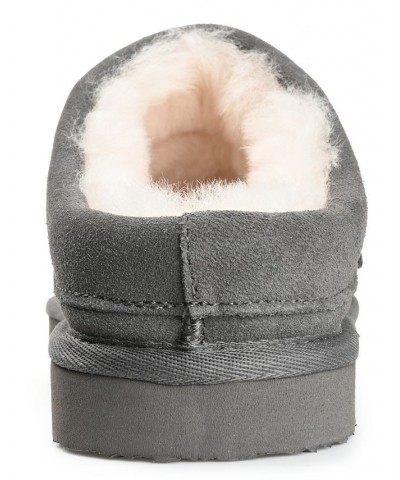 Men's Oasis Moccasin Clog Slippers Gray $34.80 Shoes