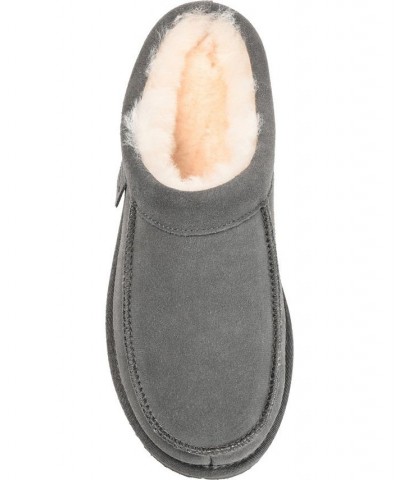 Men's Oasis Moccasin Clog Slippers Gray $34.80 Shoes