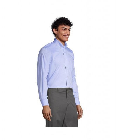 School Uniform Men's Long Sleeve No Iron Pinpoint Dress Shirt Blue $28.78 Dress Shirts