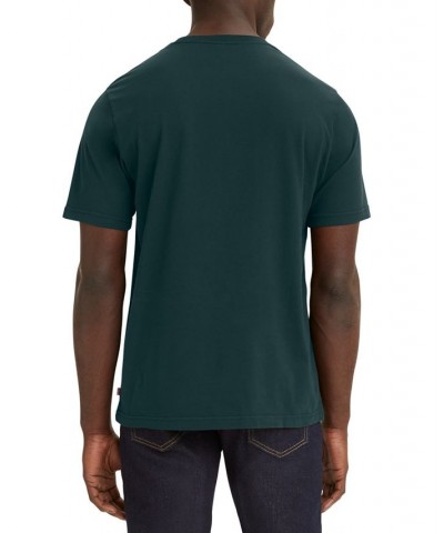 Men's Relaxed Fit Crewneck Poster Logo T-shirt Green $11.63 T-Shirts