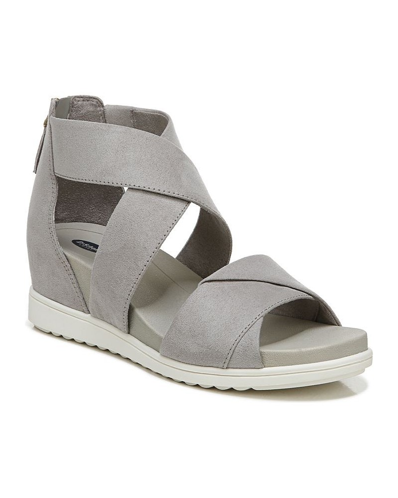 Women's Golden Hour Ankle Strap Sandals Gray $55.00 Shoes