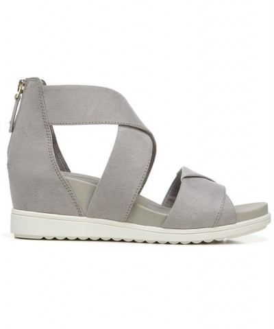 Women's Golden Hour Ankle Strap Sandals Gray $55.00 Shoes