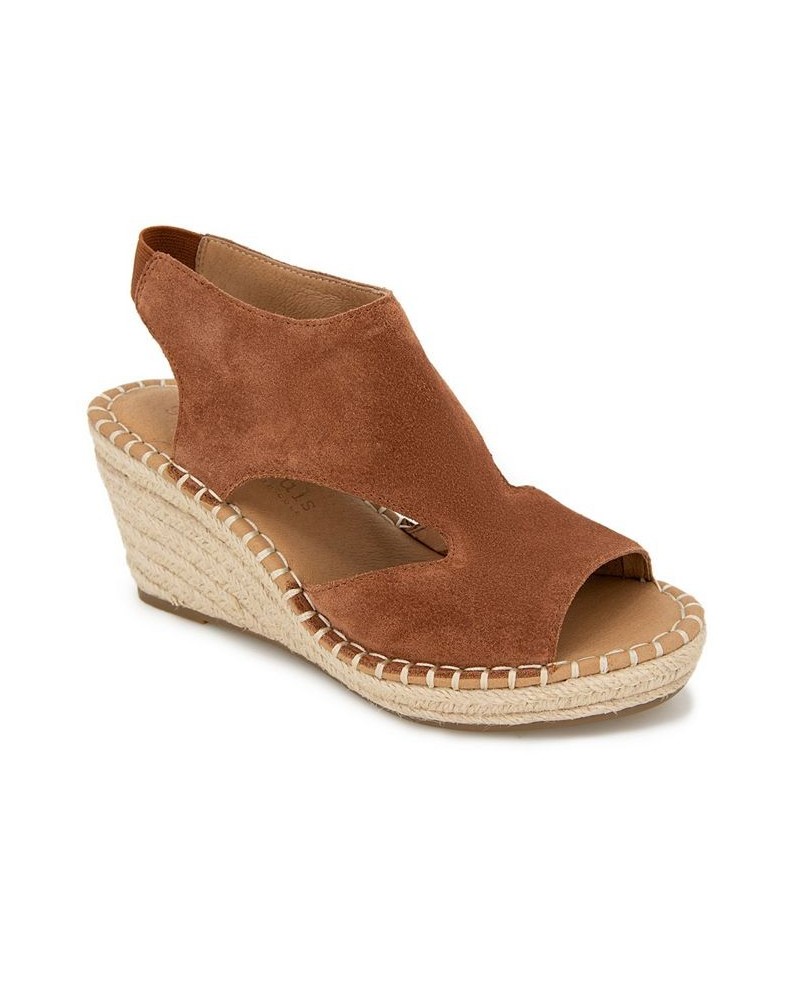 Women's Cody Wedge Espadrille Sandals Brown $59.77 Shoes