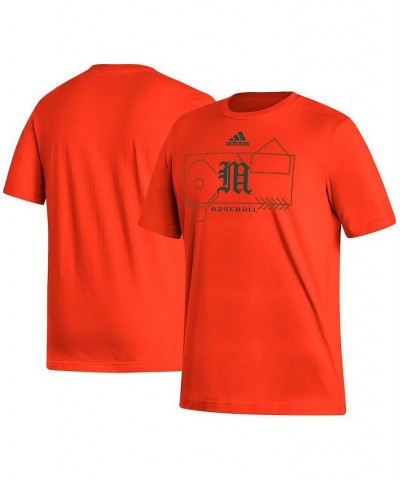 Men's Orange Miami Hurricanes Locker Lines Baseball Fresh T-shirt $16.80 T-Shirts