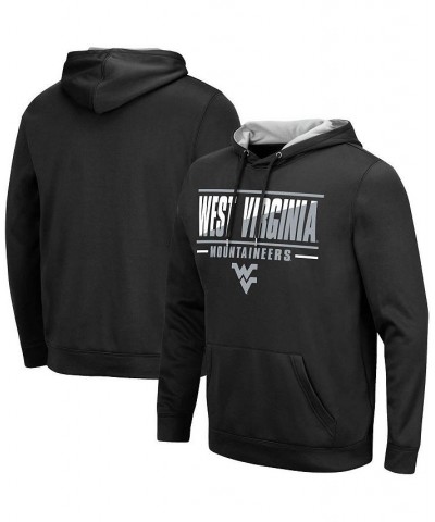 Men's Black West Virginia Mountaineers Slash Stack 2.0 Pullover Hoodie $35.09 Sweatshirt