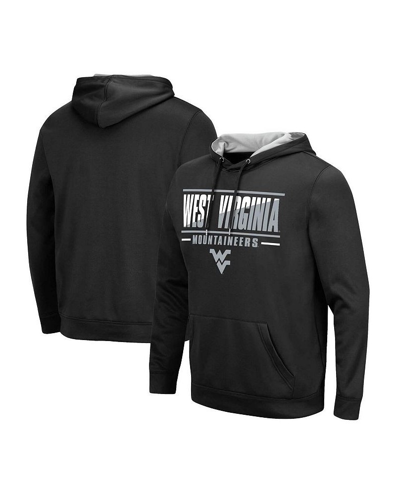 Men's Black West Virginia Mountaineers Slash Stack 2.0 Pullover Hoodie $35.09 Sweatshirt