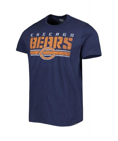 Men's Navy Chicago Bears Logo Team Stripe T-Shirt $24.74 T-Shirts