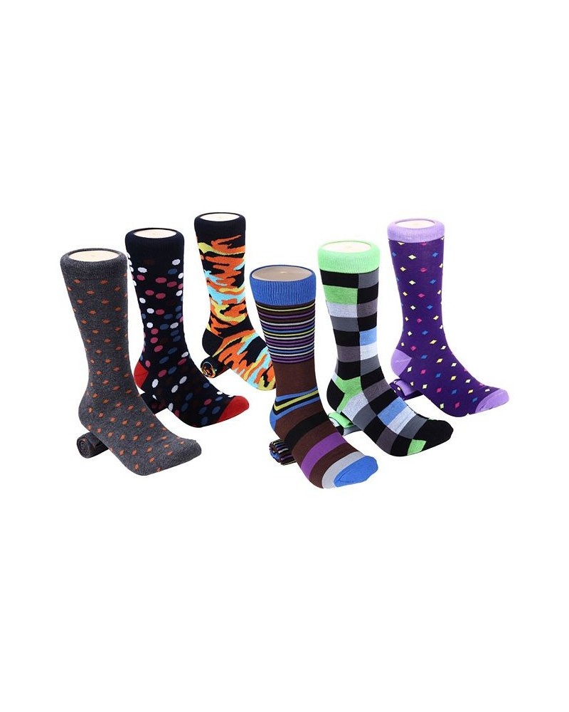 Men's Bold Designer Dress Socks Pack of 6 PD01 $15.98 Socks