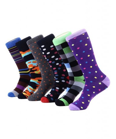 Men's Bold Designer Dress Socks Pack of 6 PD01 $15.98 Socks