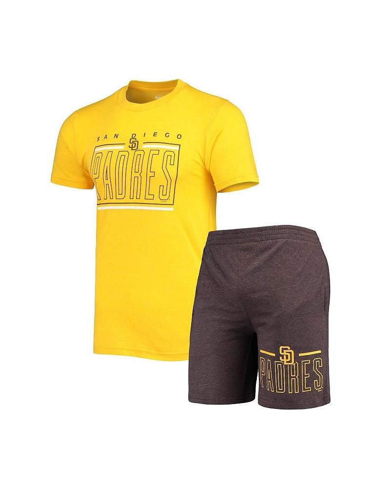 Men's Brown, Gold San Diego Padres Meter T-shirt and Shorts Sleep Set $29.04 Pajama