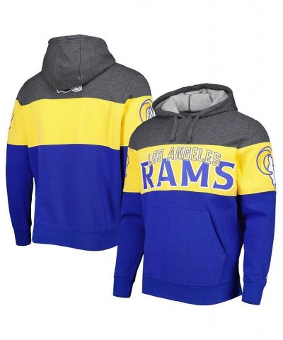 Men's Heather Charcoal, Royal Los Angeles Rams Extreme Pullover Hoodie $41.28 Sweatshirt