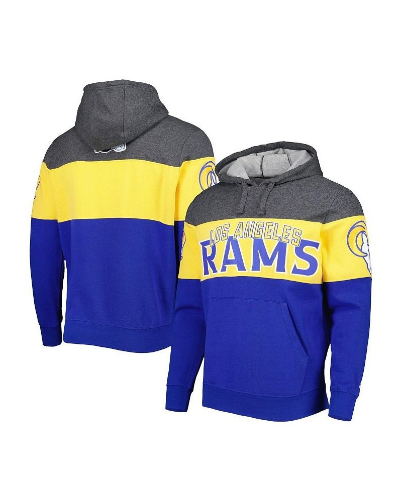 Men's Heather Charcoal, Royal Los Angeles Rams Extreme Pullover Hoodie $41.28 Sweatshirt