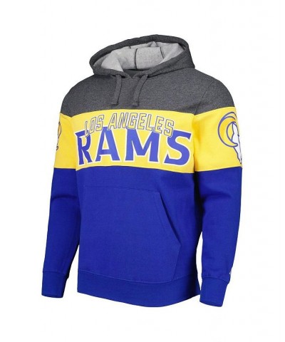 Men's Heather Charcoal, Royal Los Angeles Rams Extreme Pullover Hoodie $41.28 Sweatshirt