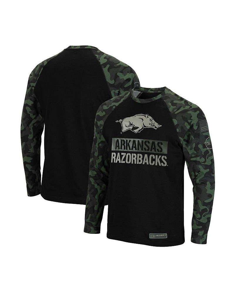 Men's Black, Camo Arkansas Razorbacks Big and Tall OHT Military-Inspired Appreciation Raglan Long Sleeve T-shirt $27.30 T-Shirts