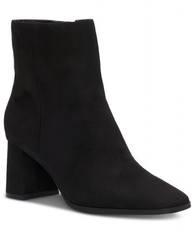 Women's Dasha Block-Heel Booties Black $26.51 Shoes