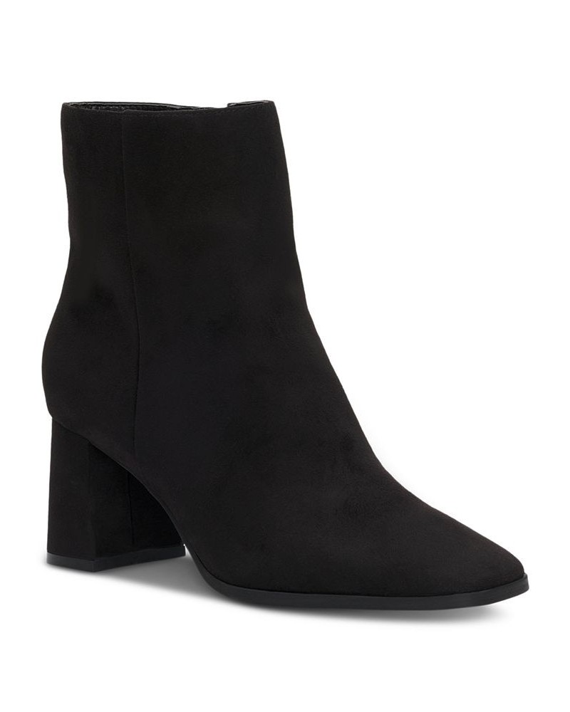 Women's Dasha Block-Heel Booties Black $26.51 Shoes