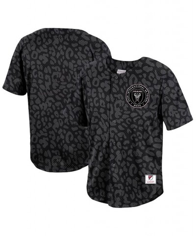 Men's Black Inter Miami CF Wildlife Mesh Button-Up Shirt $58.80 Shirts