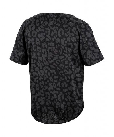 Men's Black Inter Miami CF Wildlife Mesh Button-Up Shirt $58.80 Shirts