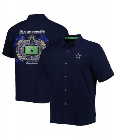 Men's Navy Dallas Cowboys Top of Your Game Camp Button-Up Shirt $74.10 Shirts