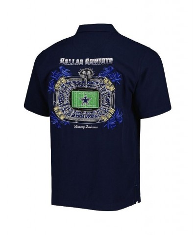 Men's Navy Dallas Cowboys Top of Your Game Camp Button-Up Shirt $74.10 Shirts