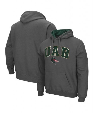 Men's Charcoal UAB Blazers Arch and Logo Pullover Hoodie $22.78 Sweatshirt