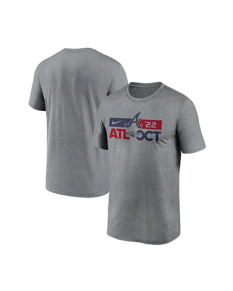 Men's Heather Charcoal Atlanta Braves 2022 Postseason T-shirt $27.03 T-Shirts