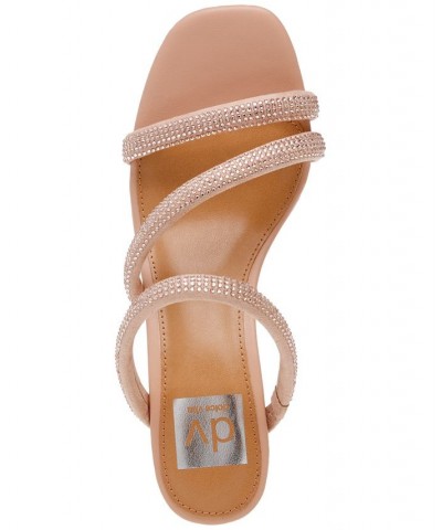 Women's Myla Strappy Block-Heel Sandals Tan/Beige $20.58 Shoes