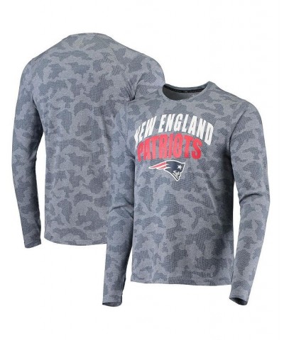 Men's Navy New England Patriots Camo Performance Long Sleeve T-shirt $37.79 T-Shirts