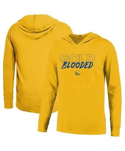 Men's Threads Gold Golden State Warriors Gold Blooded Mantra Long Sleeve Hoodie T-shirt $33.60 T-Shirts