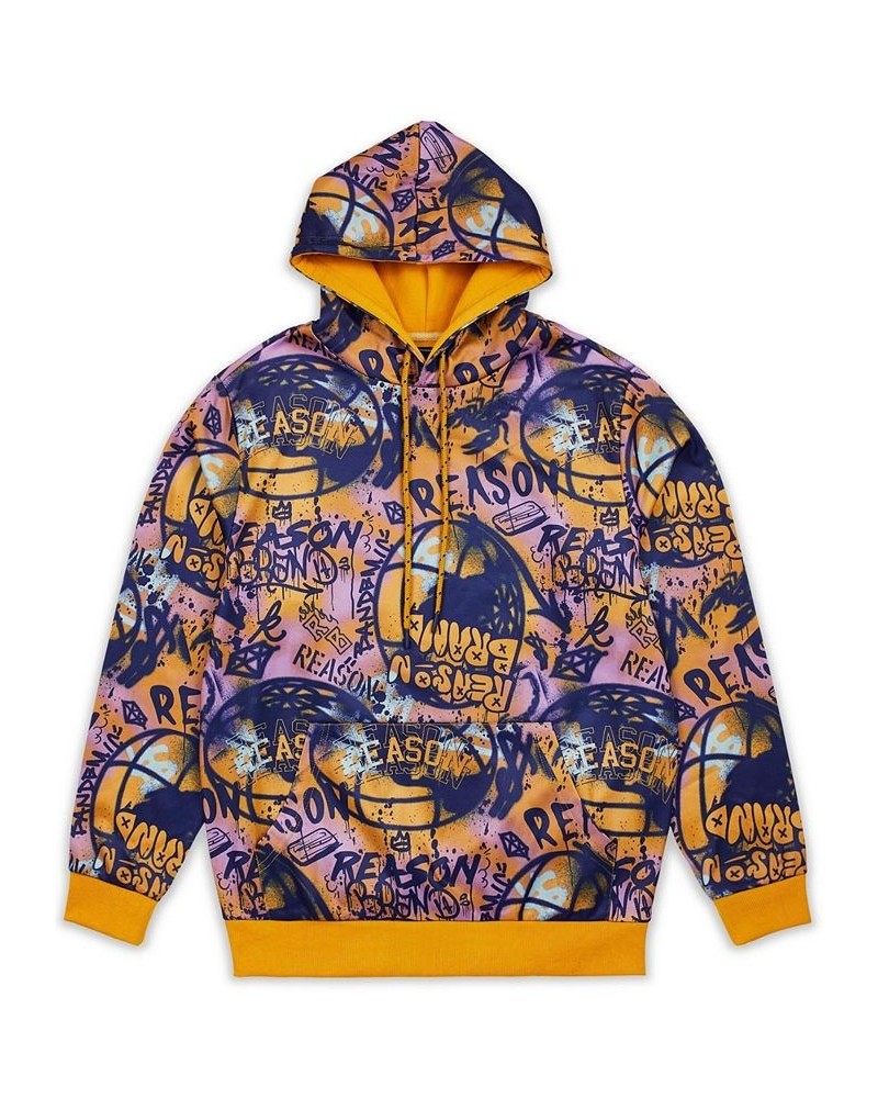 Men's Graffiti Print Hoodie Multi $25.48 Sweatshirt
