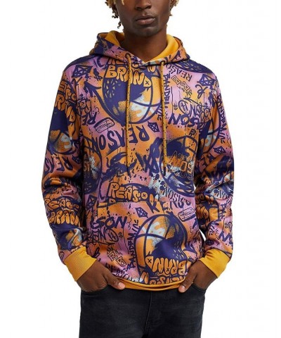 Men's Graffiti Print Hoodie Multi $25.48 Sweatshirt
