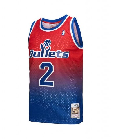 Men's Chris Webber Royal, Red Washington Bullets 1994/95 Hardwood Classics Fadeaway Swingman Player Jersey $53.20 Jersey