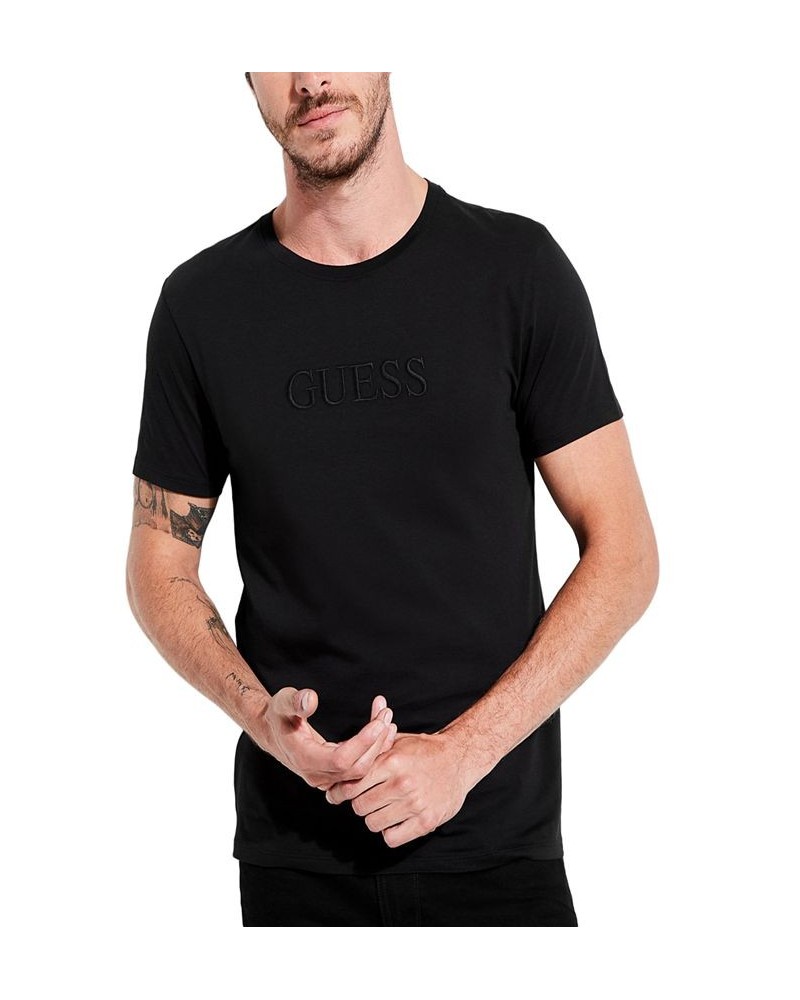Men's Embroidered Logo T-shirt Black $22.05 T-Shirts