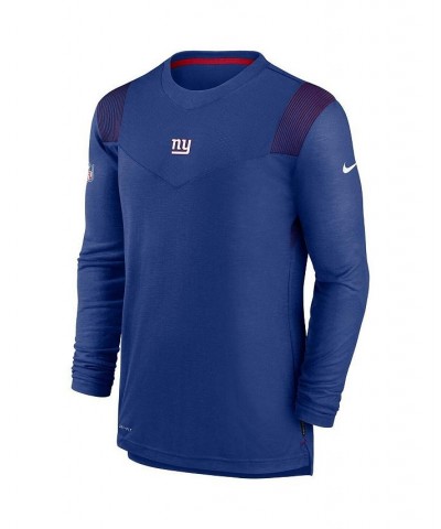 Men's Royal New York Giants Sideline Player Uv Performance Long Sleeve T-shirt $34.21 T-Shirts