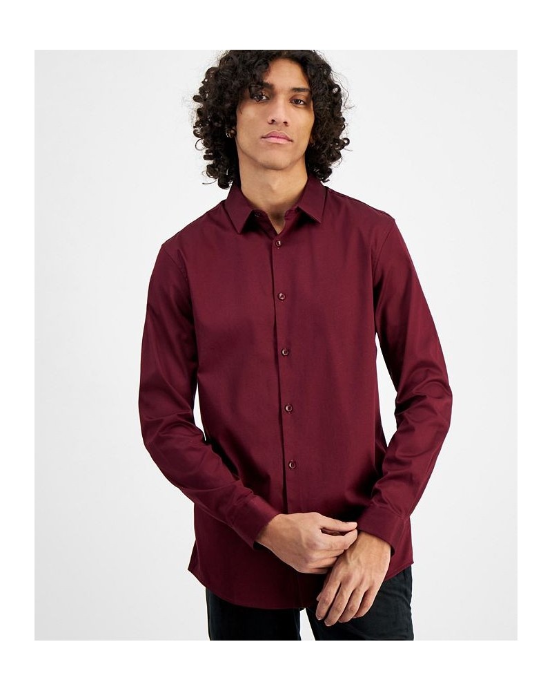 Men's Slim Fit Dress Shirt PD05 $22.26 Shirts