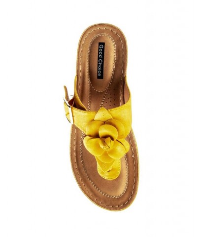 Women's Flora Wedge Sandal Yellow $34.50 Shoes