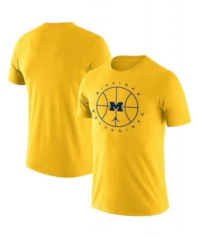 Men's Brand Maize Michigan Wolverines Basketball Icon Legend Performance T-shirt $29.49 T-Shirts