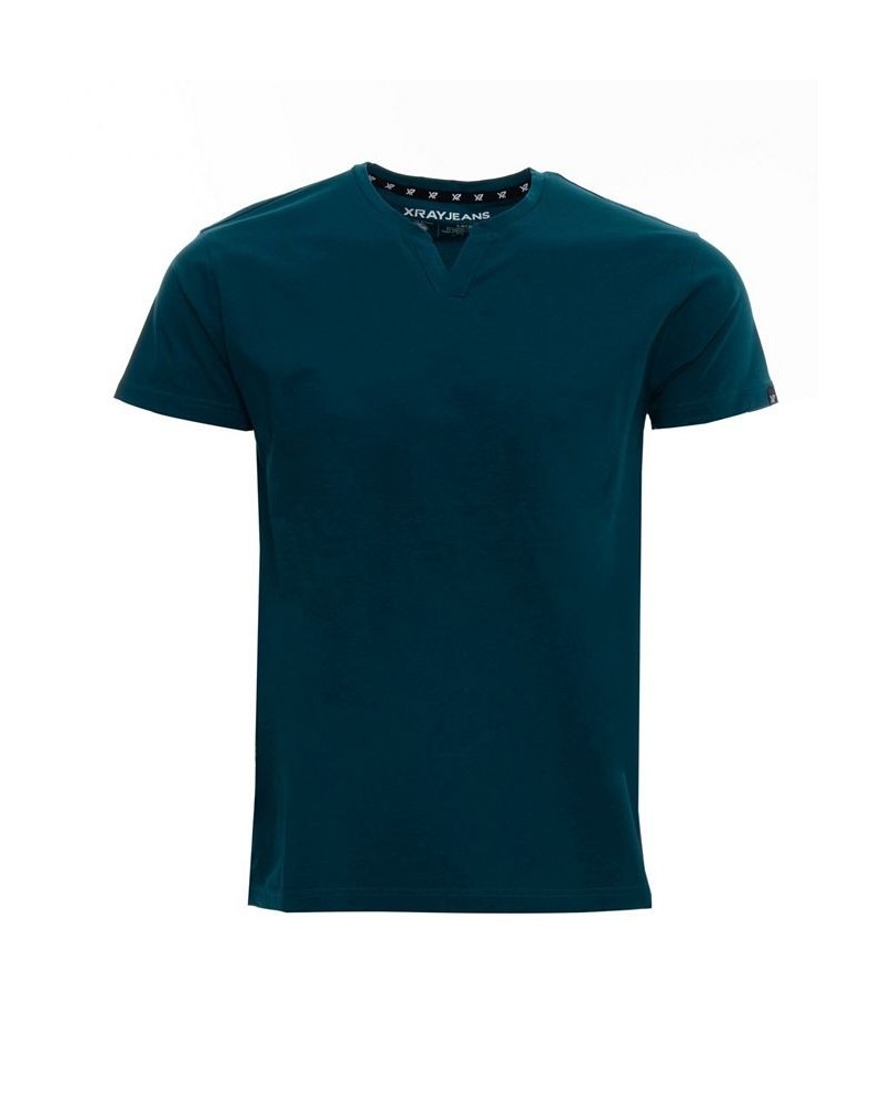 Men's Basic Notch Neck Short Sleeve T-shirt PD19 $15.29 T-Shirts