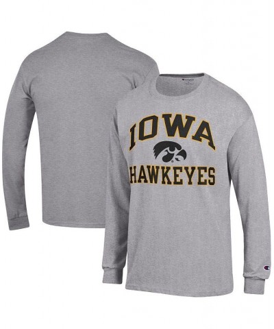 Men's Heather Gray Iowa Hawkeyes High Motor Long Sleeve T-shirt $23.51 T-Shirts