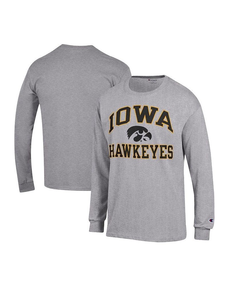Men's Heather Gray Iowa Hawkeyes High Motor Long Sleeve T-shirt $23.51 T-Shirts