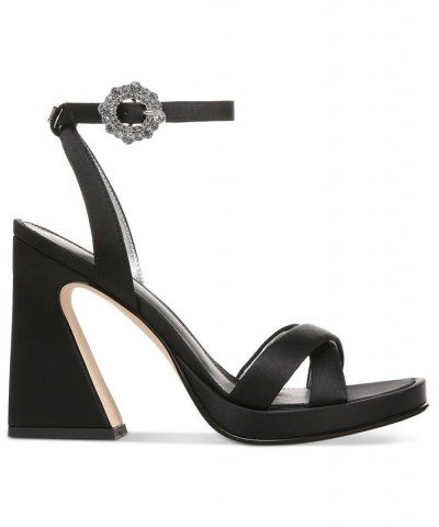 Haidyn Ankle-Strap Crossband Platform Sandals Black $32.70 Shoes