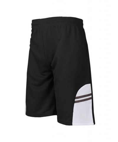Men's Moisture Wicking Shorts with Side Trim Design Black $16.66 Shorts