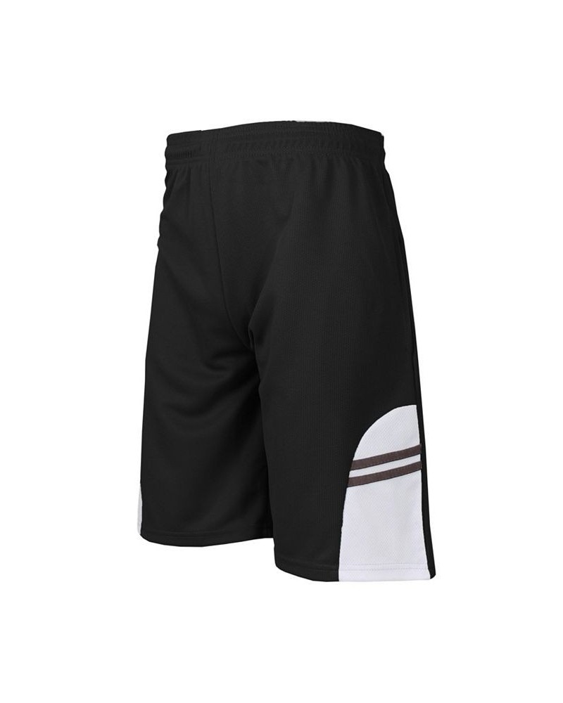 Men's Moisture Wicking Shorts with Side Trim Design Black $16.66 Shorts