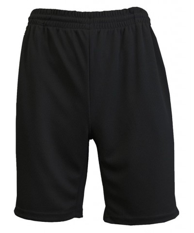 Men's Moisture Wicking Shorts with Side Trim Design Black $16.66 Shorts