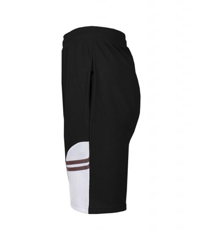 Men's Moisture Wicking Shorts with Side Trim Design Black $16.66 Shorts